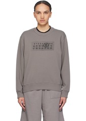 MM6 Maison Margiela Taupe Printed Sweatshirt