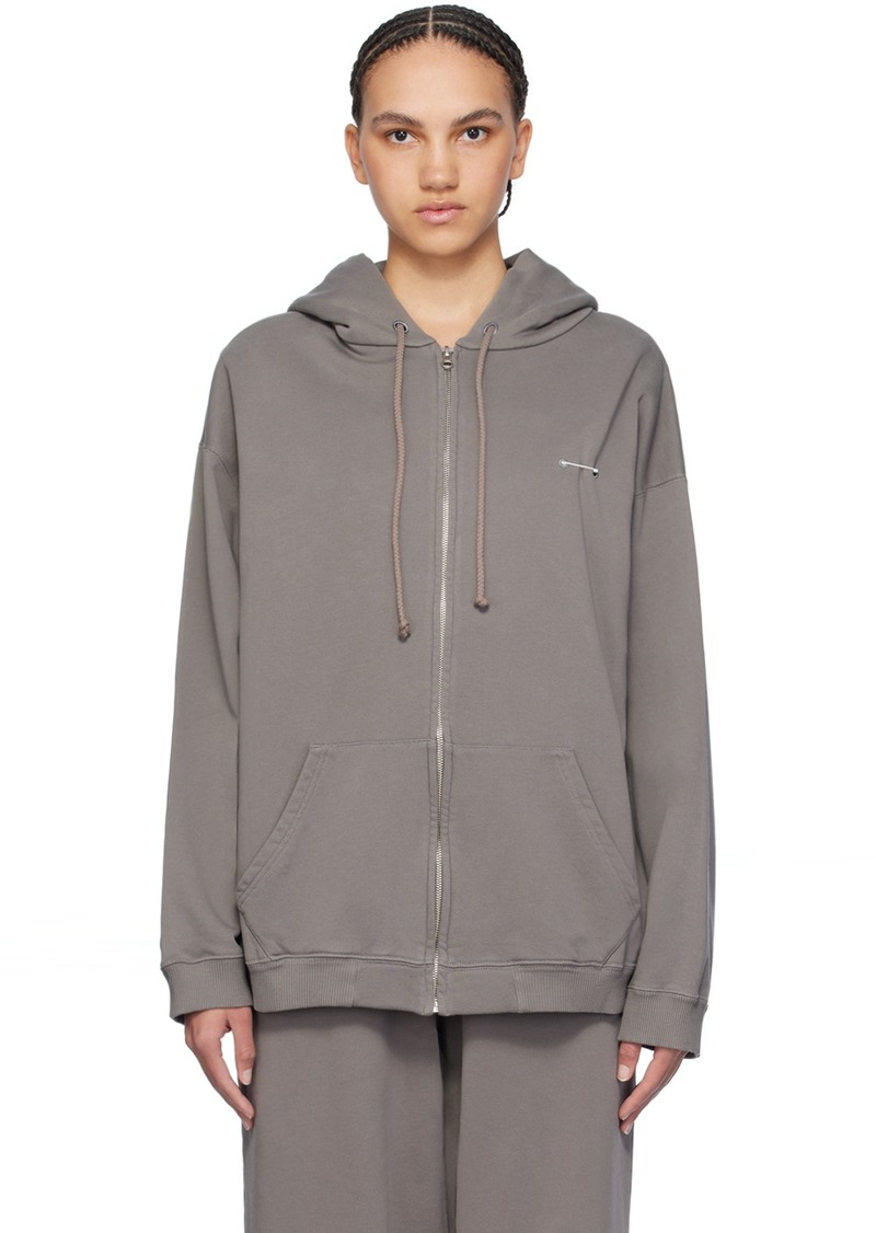 MM6 Maison Margiela Taupe Safety Pin Hoodie
