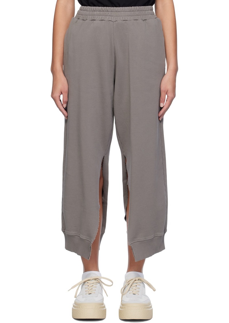 MM6 Maison Margiela Taupe Vented Sweatpants