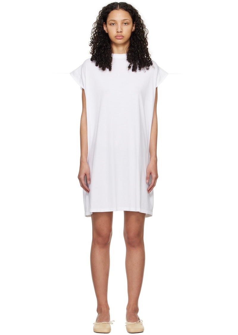 MM6 Maison Margiela White & Black Layered Midi Dress