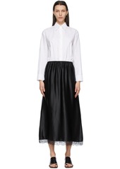 MM6 Maison Margiela White & Black Shirt Slip Dress