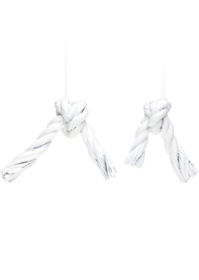 MM6 Maison Margiela White Knit Earrings