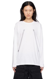 MM6 Maison Margiela White Printed Long Sleeve T-Shirt