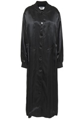 Mm6 Maison Margiela Woman Printed Satin Coat Black