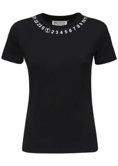 Maison Margiela Number Print Fitted Jersey T-shirt