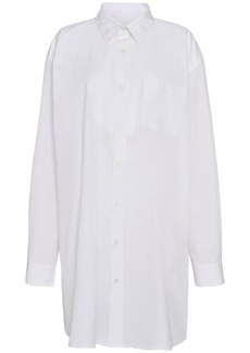 Maison Margiela Oversize Cotton Poplin Long Shirt