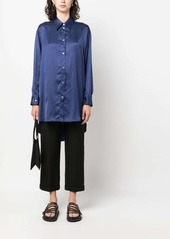 Maison Margiela oversized cut-out satin shirt