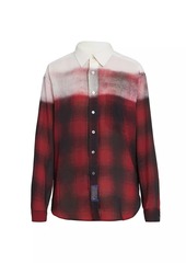 Maison Margiela Oversized Plaid Wool-Blend Shirt