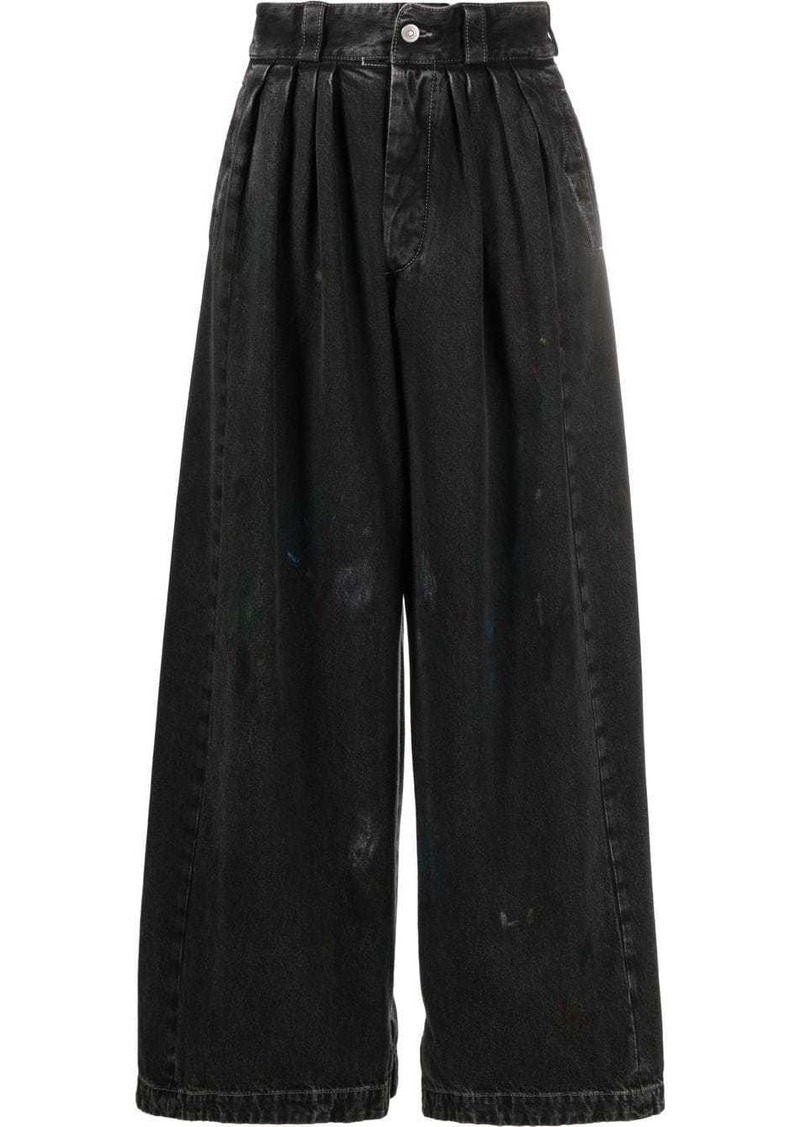 Maison Margiela paint-splatter wide-leg jeans