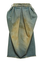 Maison Margiela Pleated denim midi skirt