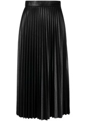 Maison Margiela faux-leather pleated midi skirt