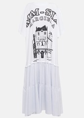 MM6 Maison Margiela Printed cotton shirt minidress