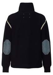 Maison Margiela Reversible Half-zip Wool Knit Sweater