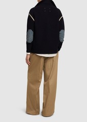 Maison Margiela Reversible Half-zip Wool Knit Sweater