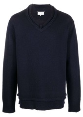 Maison Margiela elbow-patch knitted jumper