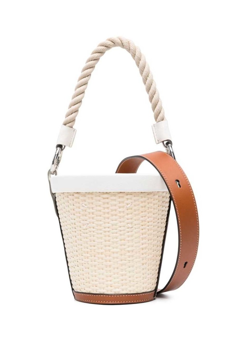 Maison Margiela rope-handle woven bucket bag