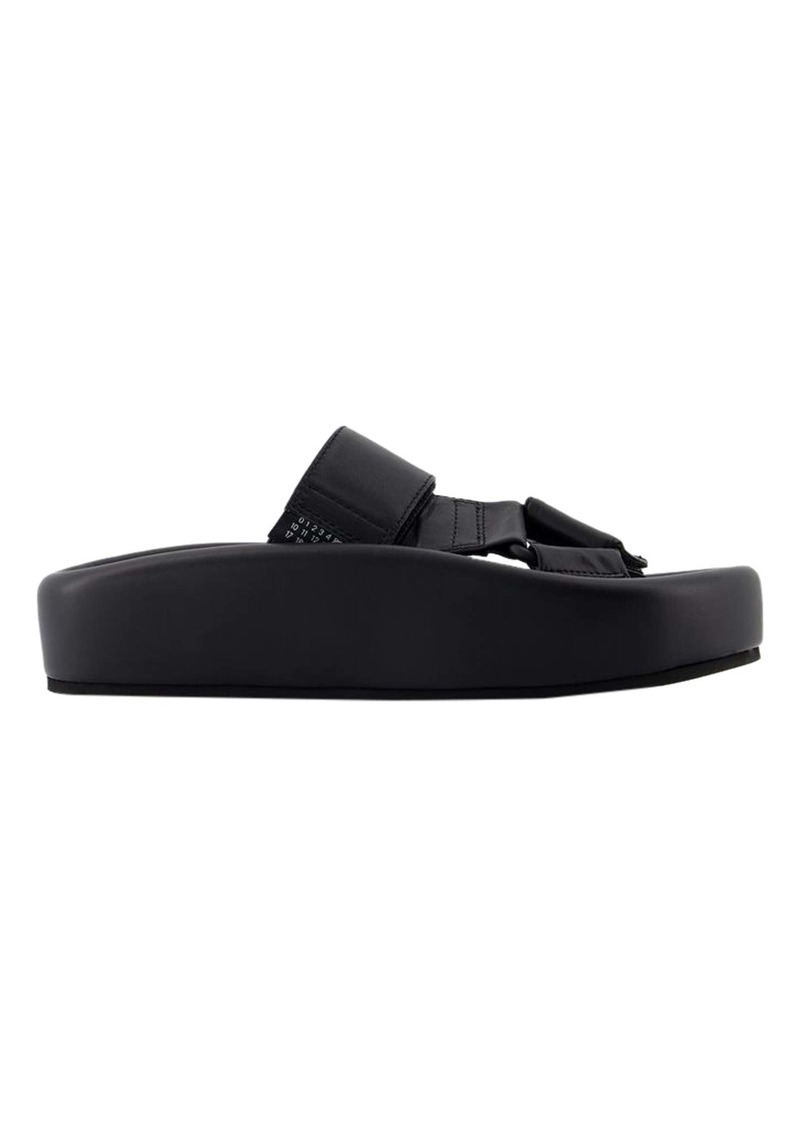 Sandals - MM6 Maison Margiela - Leather - Black