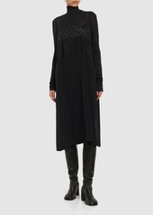 Maison Margiela Silk & Viscose Crepe De Chine Midi Dress