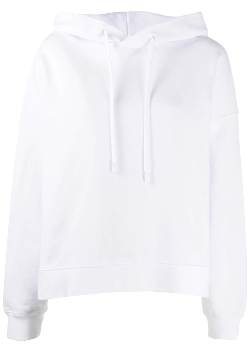 Maison Margiela slogan print cropped hoodie