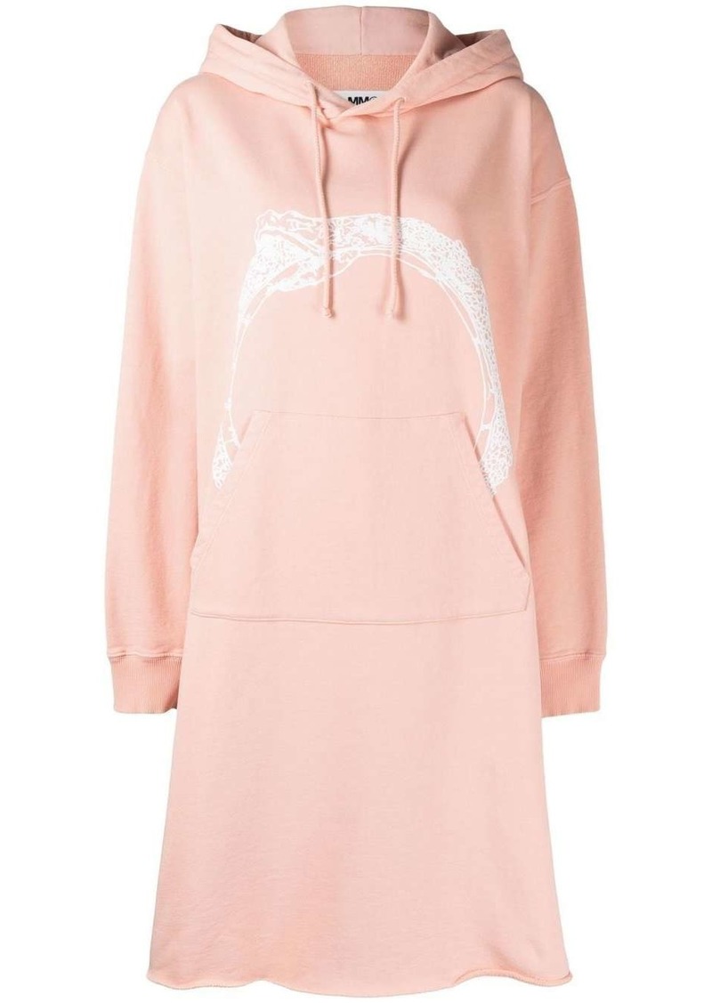 Maison Margiela snake-print hooded dress