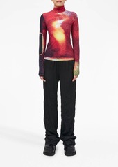 Maison Margiela graphic-print high-neck T-shirt