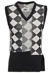 MM6 Maison Margiela Spliced argyle vest