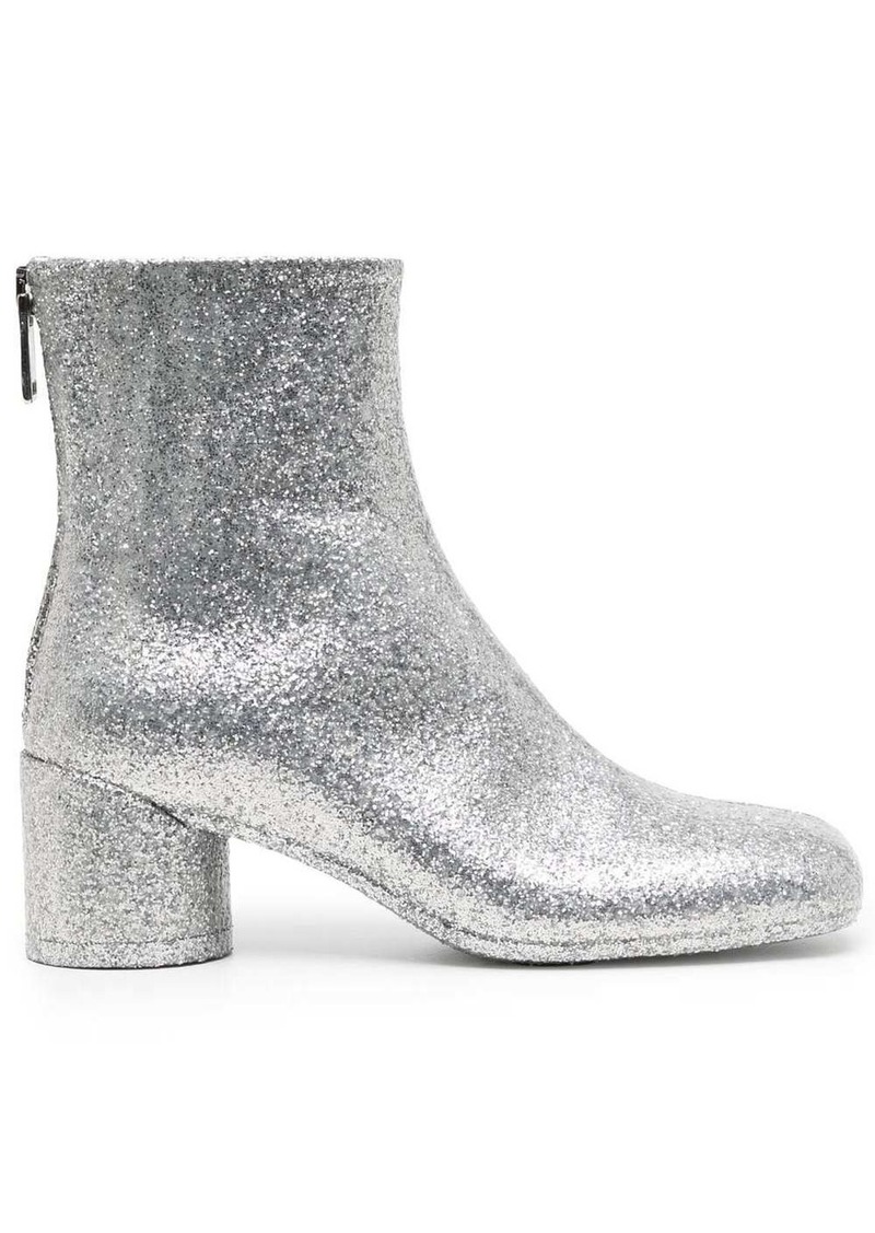 Maison Margiela square-toe glitter ankle boots