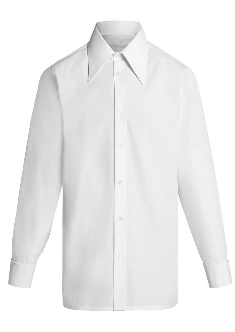 Maison Margiela pointed-collar cotton shirt