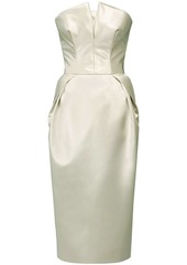 Maison Margiela Cintzed satin midi dress