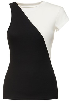 Maison Margiela Stretch Cotton Jersey Rib Top