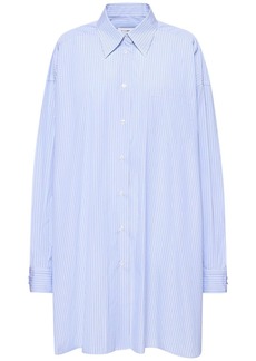 Maison Margiela Striped Cotton Poplin Long Shirt