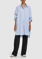 Maison Margiela Striped Cotton Poplin Long Shirt