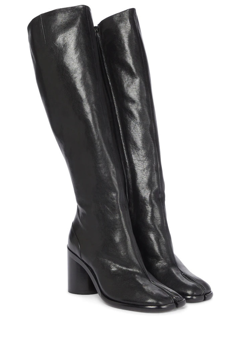 Maison Margiela Tabi leather knee-high leather boots