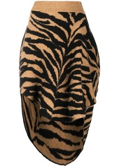 Maison Margiela tiger-print high-low skirt