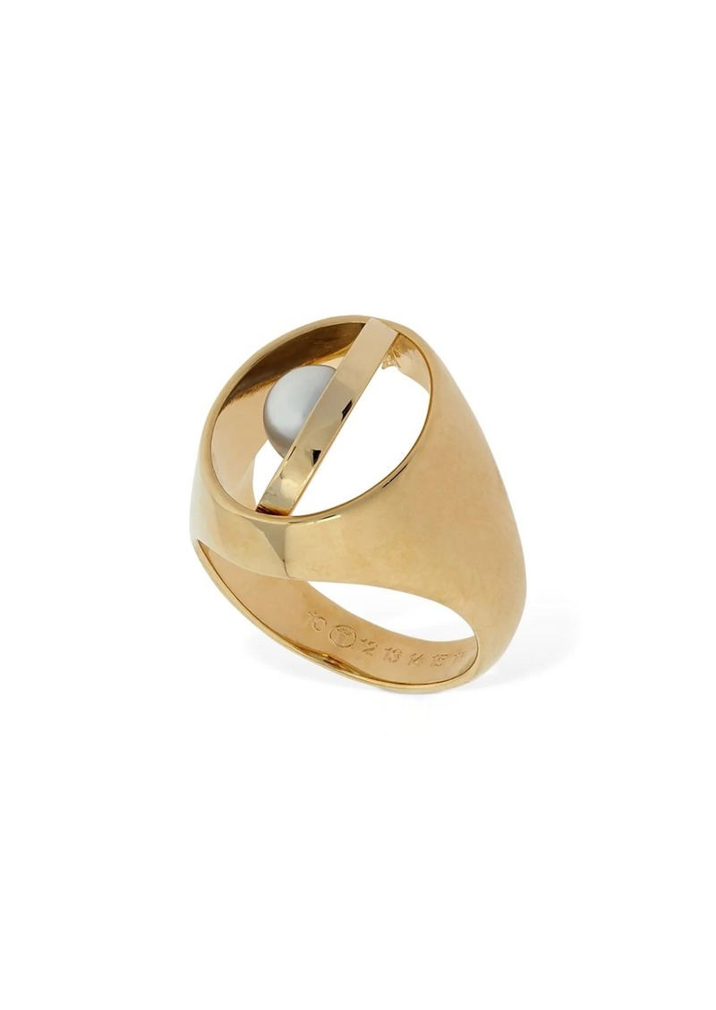 Maison Margiela Gold Thick Band Ring