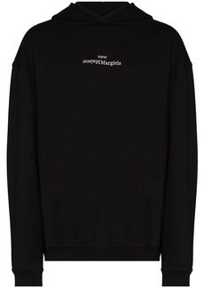Maison Margiela logo-embroidered cotton hoodie