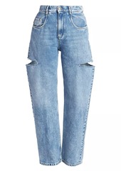 Maison Margiela Wide-Leg Slashed Cut-Out Jeans