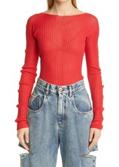 Women's Maison Margiela Asymmetrical Ribbed Sweater