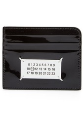 Maison Margiela Numbers Logo Patent Leather Card Case in Black at Nordstrom