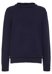 Maison Margiela Wool Blend Shetland Knit Sweater