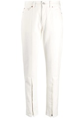 Maison Margiela zip front tapered leg trousers