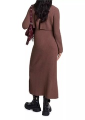 Maje 2-in-1 Wool Maxi Dress