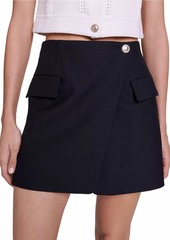 Maje Asymmetric Wrap Skirt