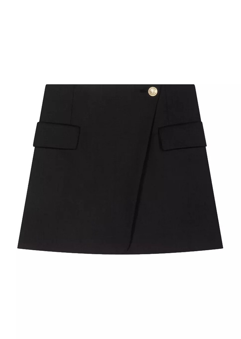 Maje Asymmetric Wrap Skirt