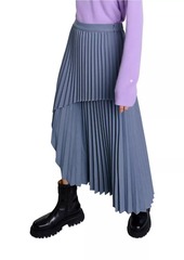 Maje Asymmetrical Pleated Skirt