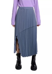 Maje Asymmetrical Pleated Skirt