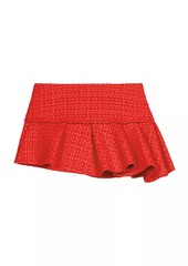 Maje Asymmetrical Tweed Miniskirt