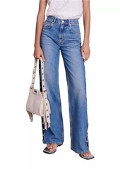 Maje Beaded Cutaway Jeans