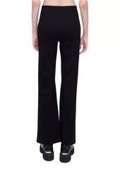 Maje Black Slim-Fit Trousers With Slits