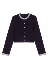 Maje Cardigan with Rhinestone Trim